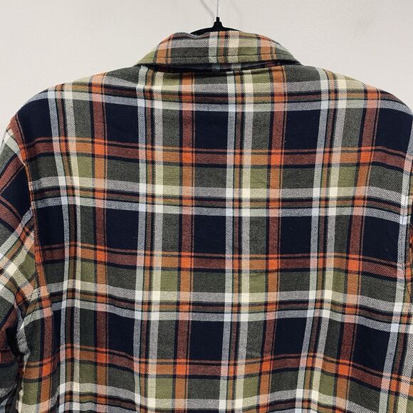 TAILOR VINTAGE Men's S Plaid Flannel Sherpa Fleece Lined Shacket Grunge Workwear - Picture 15 of 15